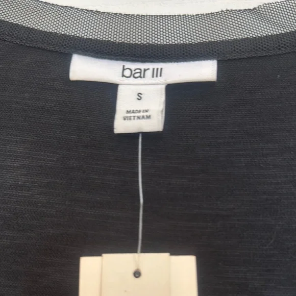 NWT Women's Bar III Black V-Neck Top. Size S, fits M. - Picture 2 of 4